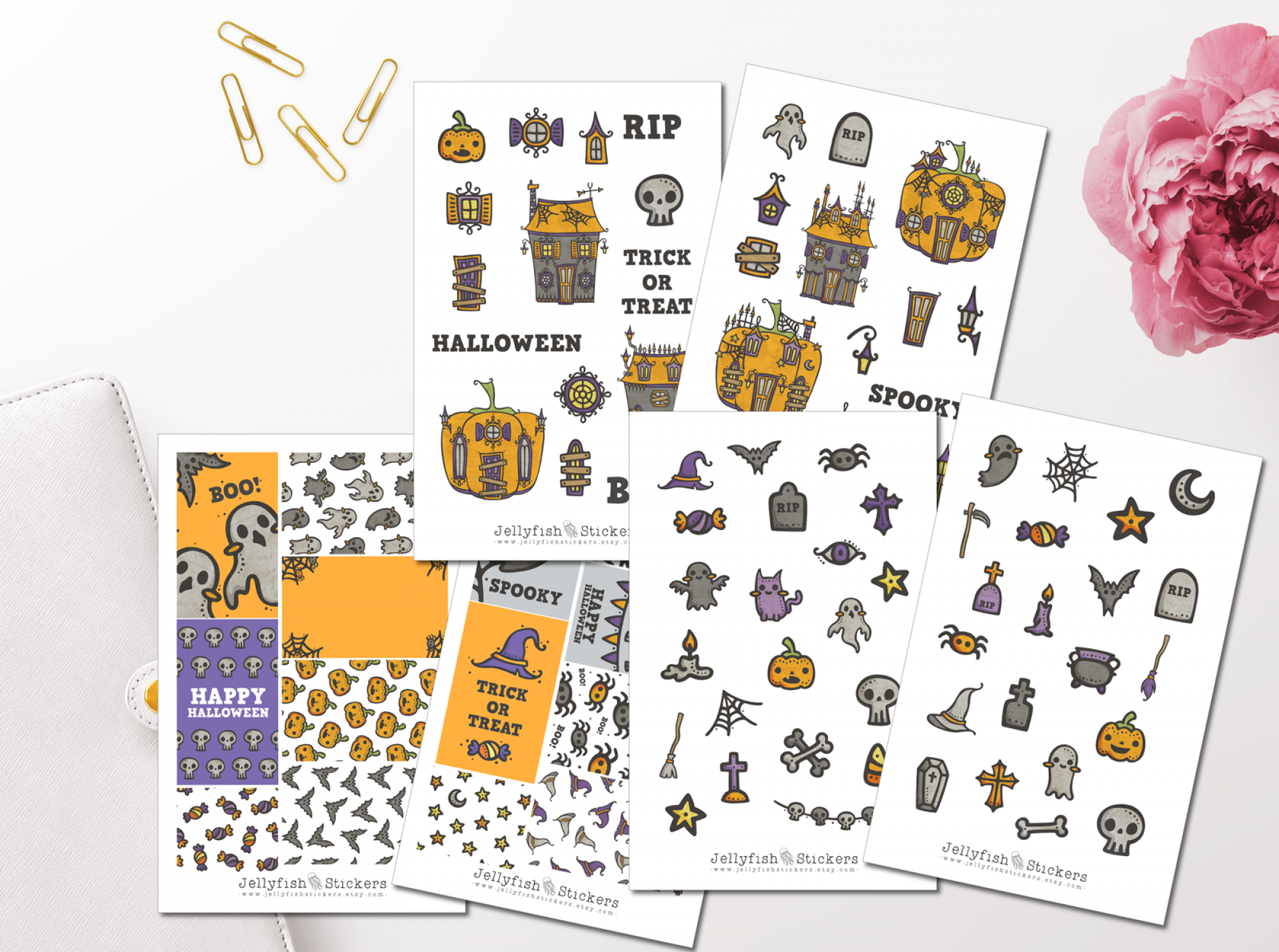 Süßes Halloween Sticker Set